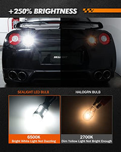 LED Reverse Lights, SEALIGHT 921 912 LED Bulbs 1000LM Super Bright Xenon White Light T15 906 902 Backup Lights, Reverse Lights, Back up For Trunk etc