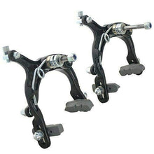 Load image into Gallery viewer, TEKTRO 900A Road Calipers Brake Set Dual Pivot 72-92mm Nutted Mount , Black #MH1745
