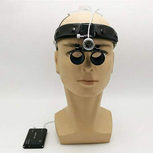 Load image into Gallery viewer, WAWB 2.5X Loupes Surgical Binocular Glass Head Mount Magnifier with LED Light, Medical Magnifier Leather Headband
