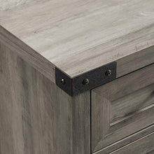 Load image into Gallery viewer, Walker Edison Furniture Company Farmhouse Barn Door Wood Accent Cabinet Entryway Bar Storage Entry Table Living Dining Room, 30 Inch, Grey Wash
