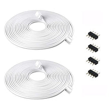Load image into Gallery viewer, Nelyeqwo 2 Pack 5M 16.4ft RGB Extension Cable LED Strip Connector 4 Pin Solderless Strip Jumper Cables Kit with 4 Pack 4 Male Pin Connector for 5050 3528 RGB LED Strip Light
