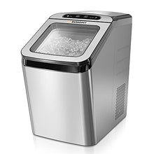 Load image into Gallery viewer, Euhomy Nugget Ice Maker Countertop, Ice Maker 26lb/Day, Self-Cleaning &amp; Auto Water Refill Pellet ice Maker, Sonic Ice Maker for Home/Kitchen/Office.
