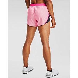 Under Armour Women's Fly By 2.0 Running Shorts , Cerise Full Heather (653)/Reflective , Medium