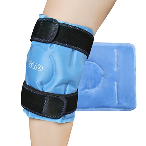 REVIX Ice Pack for Knee Pain Relief, Reusable Gel Ice wrap for Leg Injuries, Swelling, Knee Replacement Surgery, Cold Compress Therapy for Arthritis, Meniscus Tear and ACL