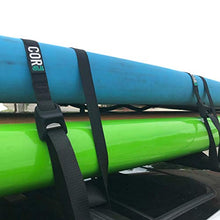 Load image into Gallery viewer, Aero Roof Rack Pads and Premium Scratch Resistant Silicone Buckle Tie Down Straps for Surf, SUP, Kayak and Canoe (28" Large) by Cor Surf
