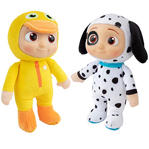 CoComelon JJ Duckie & Puppy Plush Stuffed Animal Toys, 2 Pack - 8