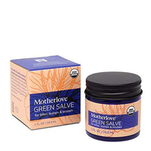 Load image into Gallery viewer, Motherlove Green Salve (1 oz.) Kid-Friendly Herbal Ointment for Bumps, Bites, and Bruises - Itchy Bug Bite Relief, Organic &amp; Cruelty-Free
