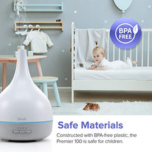 Load image into Gallery viewer, LEVOIT Essential Oil Diffuser, Aromatherapy Diffuser for Essential Oils, Cool Mist Humidifier,300ml Aroma Diffuser with 7 Color Lights &amp; Timer, Auto Shut-off, BPA Free for Home Office Bedroom
