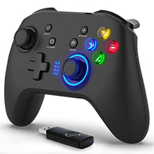 Load image into Gallery viewer, Forty4 Wireless Gaming Controller, Dual-Vibration Joystick Gamepad Computer Game Controller for PC Windows 7/8/10, PS3, Switch- Black
