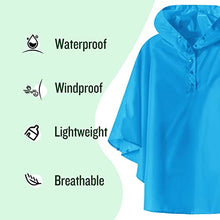 Load image into Gallery viewer, Waterproof Rain Gear Poncho for Boys Girls(Blue,XX-Large)
