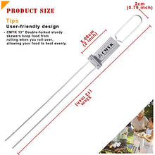 Load image into Gallery viewer, CMYK Barbecue Skewers, 6-Pack 13&quot; Stainless Steel Grilling Skewers with Slider, Reusable Metal BBQ Shish Kebab Skewer Sticks
