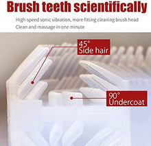 Load image into Gallery viewer, Ultrasonic Toothbrush Automatic Toothbrush Teeth Whitening Toothbrush Manual Toothbrush for Adults 360°Electric Toothbrush Upgraded Rechargeable Washable Travel Home Dual-use (White)
