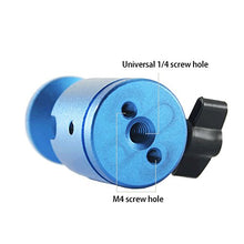 Load image into Gallery viewer, EXMAX 360 Degree Aluminum Alloy Body Rotating Swivel Mini Tripod Ball Head 1/4" Screw Thread Base Mount for Lighter DSLR Video Camera Camcorder Mini Projector LED Light Bracket Hiking HTC Vive (Blue)
