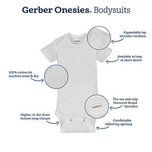 Load image into Gallery viewer, Gerber Baby 5-Pack Solid Onesies Bodysuits, White, 3-6 Months
