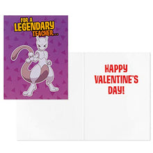 Load image into Gallery viewer, Hallmark Valentines Day Cards for Kids and Mailbox for Classroom Exchange, Pokémon (1 Box, 32 Valentine Cards, 35 Stickers, 1 Teacher Card)
