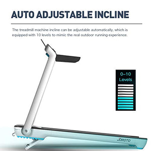 Folding Treadmill Electric Motorized Running Machine 20'' Wide Tread Belt w/Incline LCD Display and Cup Holder Easy Assembly
