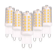 Load image into Gallery viewer, G9 LED Bulb Dimmable 4W, 40 Watt T4 G9 Halogen Equivalent, 2700K Soft Warm White, 120V No-Flicker, Chandelier Lighting 450LM (5 Pack) by BAOMING

