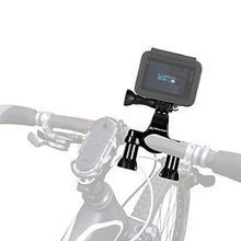 Load image into Gallery viewer, Bicycle Bike Handlebar Mount Adapter for GoPro Hero (2018) Fusion Session Black Silver 7 6 5 4 3 2 1 + EK7000 Sjcam Seatpost Pole Clamp + 3 Way Adjustable Pivot Arm for Action Cameras by MiPremium

