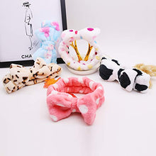 Load image into Gallery viewer, Bow Hair Band, Soft Carol Fleece Hairlace Headband Turban Bowknot Bow Makeup Shower Headbands Headwraps for Washing Face Shower Spa Mask, Multiple Styles, 8PCS
