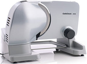 Chef'sChoice Electric Meat Slicer with Stainless Steel Blade Features Slice Thickness Control and Tilted Food Carriage Easy Clean, 7-Inch, Silver