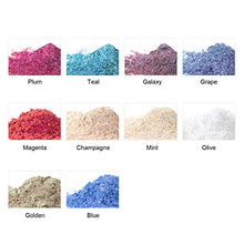 Load image into Gallery viewer, LET'S RESIN Chameleon Powder, 10 Jar Color Shift Mica Powder for Epoxy Resin/Tumbler, Saturated Color Shifting Chrome Pigment Powder for Painting,Slime,Nails
