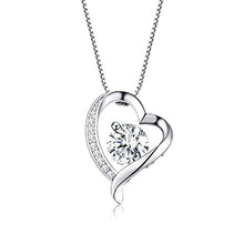 Load image into Gallery viewer, Turantu Gift for Women 925 Sterling Silver Forever Love Heart Pendant Necklace&amp;Earrings Set
