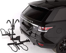 Load image into Gallery viewer, KAC Overdrive Sports K2 2” Hitch Mounted Rack 2-Bike Platform Style Carrier for Standard, Fat Tire, and Electric Bicycles – 60 lbs/Bike Heavy Weight Capacity – Smart Tilting – RV Use Prohibited
