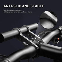 Load image into Gallery viewer, KANGBUKE Bike Handlebar Extender,Bicycle Handlebar Extension Aluminum Alloy Mount Holder Double Clamp Bike Bracket Bicycle Accessories for Flashlight Speedometer (Black)
