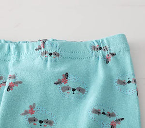 Summer Pajamas for Girls Size 6 Snug Fit Cotton PJS Short Sleeve Kids Sleepwear Cute Children Jammies Set Pink Stripe Sloth