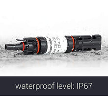 Load image into Gallery viewer, PowMr 30A IP67 Waterproof in-Line Solar Fuse Holder w/Fuse, Black (2 fuses + 1 Fuse Connector)
