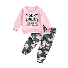 Load image into Gallery viewer, Fernvia Toddler Girls Clothes 2T 3T 4T 5T Fall Outfits Baby Pullover Sweatshirt &amp; Camouflage Pants Set Kids Winter Sweatsuit
