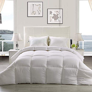 Utopia Bedding 1 All Season Comforter Duvet Insert with 1 Duvet Cover Set (Queen, White)