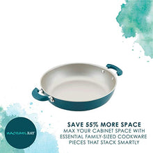 Load image into Gallery viewer, Rachael Ray 8-Piece Aluminum Cookware Set, Teal Shimmer
