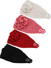 Load image into Gallery viewer, 4 Pieces Chunky Knit Headbands Winter Braided Headband Ear Warmer Crochet Head Wraps for Women Girls (Color set 7)
