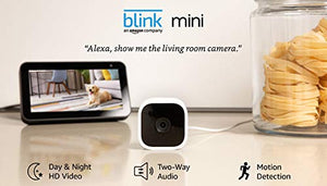 Introducing Blink Mini – Compact indoor plug-in smart security camera, 1080 HD video, motion detection, Works with Alexa – 1 camera