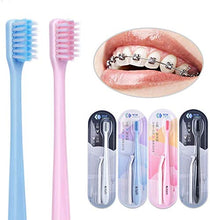 Load image into Gallery viewer, Y-kelin V-Shaped Orthodontic Toothbrush Soft Bristle (4 pcs) with one Inter-Dental Brush
