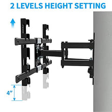 Load image into Gallery viewer, JUSTSTONE TV Wall Mount Bracket Full Motion for Most 32-80 Inch LED/LCD/OLED Flat Screen Curved TVs with Articulating Dual Arm Swivel Tilt Up to 110 lbs, Max VESA 600X400mm
