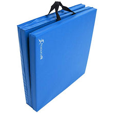 Load image into Gallery viewer, ProsourceFit Tri-Fold Folding Exercise Mat - Blue
