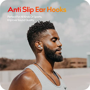 Gcioii 3 Pairs AirPods 3 Ear Hooks Covers [Added Storage Pouch] Anti Slip Wings Ear Covers, Grip Tips Accessories Compatible with Apple AirPods 3rd Generation (White, Medium)