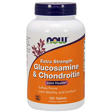 Load image into Gallery viewer, NOW Supplements, Glucosamine &amp; Chondroitin Extra Strength, Sulfate Forms, 120 Tablets

