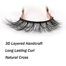 Load image into Gallery viewer, False Eyelashes 14mm Faux 3D Mink Lashes Natural Look Fluffy Cat Eye Wispy Lashes Pack by Kiromiro, 14 Pairs
