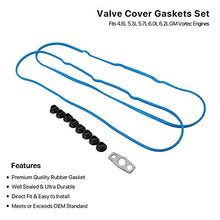 Load image into Gallery viewer, Valve Cover Gasket Set - Compatible with 4.8L 5.3L 6.0L 6.2L Chevy Silverado, Suburban, Tahoe, Trailblazer, GMC Sierra, Yukon, Envoy, Cadillac Escalade - Replace 12637683 VS50504R1
