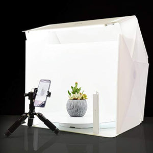 Foldio360 Full Set - Foldio3 + Halo Bars + Foldio360 + Foldio360 Extension Kit (25" All-in-one Portable Foldable Photo Shooting Studio Light Box with LED Lightning Kit) by ORANGEMONKIE