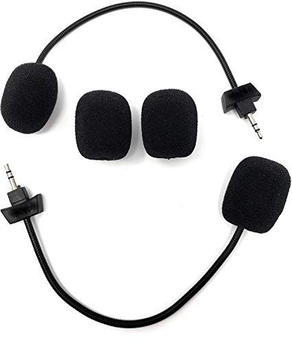 2-Pack Replacement AG9 Game Mics TNE 2.5mm Microphone Boom for PDP Afterglow AG 9 Legendary Collection Sound of Justice AG 9+ Armored Wireless Xbox One PS4 PC Computer Gaming Headphones