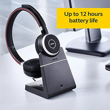 Load image into Gallery viewer, Jabra Evolve2 65 UC Wireless Headphones with Link380a, Stereo, Black – Wireless Bluetooth Headset for Calls and Music, 37 Hours of Battery Life, Passive Noise Cancelling Headphones
