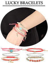 Load image into Gallery viewer, HANPABUM 3 Sets Bohemian Beaded Bracelets Set for Women Men Multilayer Hamsa Hand Evil Eye Charms Stretch Stackable Bracelet
