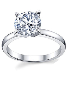 2 Carat Round Brilliant Cubic Zirconia CZ Sterling Silver 925 Wedding Engagement Ring Size 7