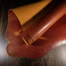 Load image into Gallery viewer, The Tannery Thick Finished Full Grain Cow Genuine Leather Hides Crafts | Home Decor Leather Crafts Tooling Sewing Hobby Workshop Crafting Leather Hides (Tan, 12&quot;X12&quot;)
