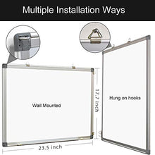 Load image into Gallery viewer, Magnetic White Board 24 x 18 Dry Erase Board Wall Hanging Whiteboard with 3 Dry Erase Pens, 1 Dry Eraser
