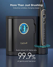 Load image into Gallery viewer, Fairywill PRO Electric Toothbrush, Ultra-Sonic Power Whitening Toothbrush with 5 Modes, Wireless Charging and Smart Timer, 8 Brush Heads with A Chargeable Travel Case

